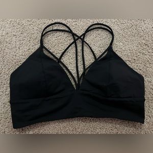 LULULEMON pushing limits black bra 12 a/b cup